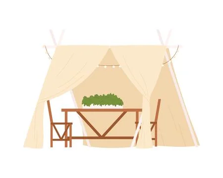 Garden patio tent Stockillustratie