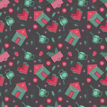 Garden patterns Stock Illustration