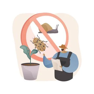 Garden pests abstract concept vector illustration. Stock Illustration