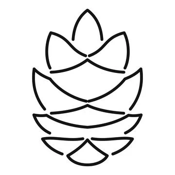 Garden pine corn icon, outline style Stockillustratie
