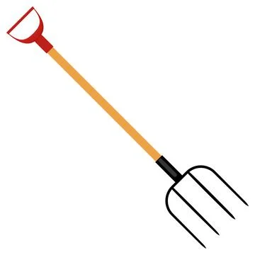 Garden pitchfork simple vector illustration Illustrazione stock