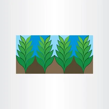 Garden plant vector icon background Stock-Illustration
