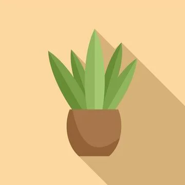 Garden planter icon flat vector. Nature pot Stock Illustration