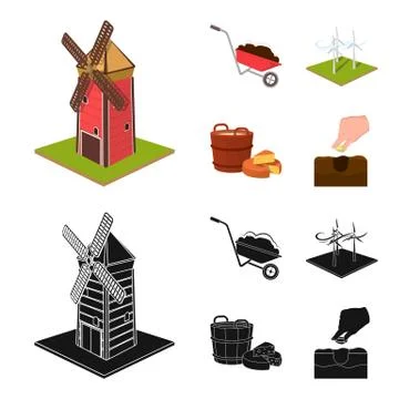 Garden, plot, ecology and other web icon in cartoon,black style. Drink, liquid Stock Illustration