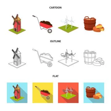 Garden, plot, ecology and other web icon in cartoon,outline,flat style. Drink Ilustración de archivo