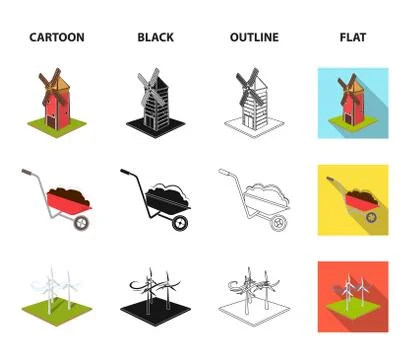 Garden, plot, ecology and other web icon in cartoon,black,outline,flat style Ilustración de archivo