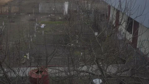 Garden plot in the private sector Stock Footage 173501068