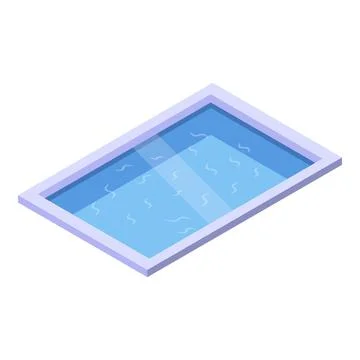 Garden pool icon, isometric style Stock Illustration