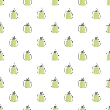 Garden pressure pump sprayers seamless pattern background 스톡 일러스트