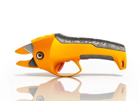 Garden pruner 3d render in white background Stock Illustration
