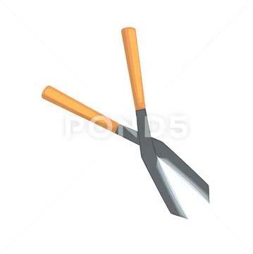 Garden pruner, agriculture tool cartoon vector Illustration Stock Illustration