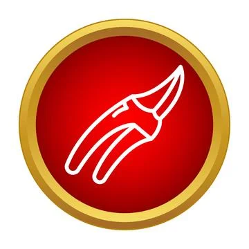Garden pruning shears icon for horticulture design Illustrazione stock