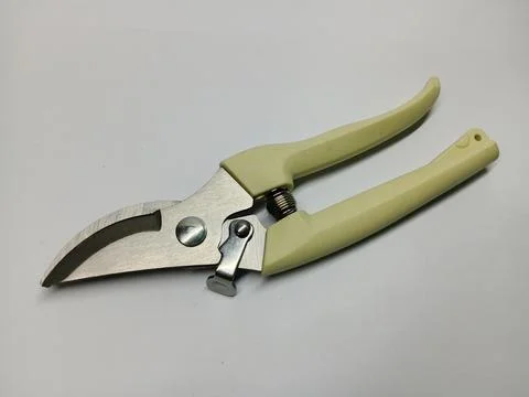Garden pruning shears isolated on white background Stock Photos