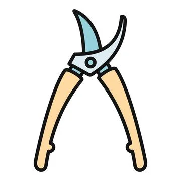 Garden pruning shears tool for horticulture and cutting plants Stock Illustration