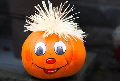 Garden Pumpkin Decor Stock Photos