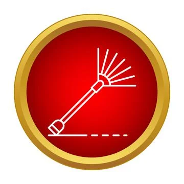 Garden rake icon cleaning yard work area イラスト素材