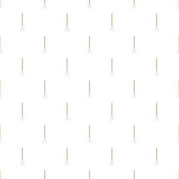 Garden rake tool seamless pattern white background Illustrazione stock
