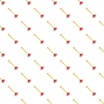 Garden rake tool seamless repeating pattern background Stock Illustration