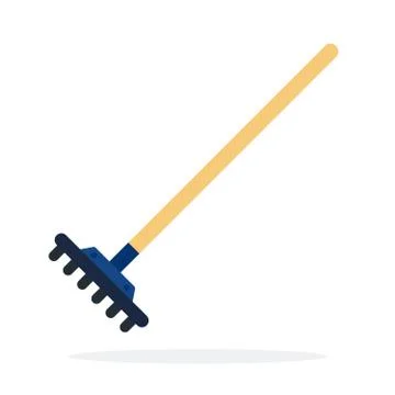 Garden rake vector flat isolated Stock Illustration