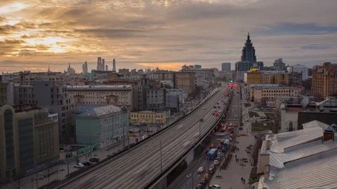 Garden ring in Moscow 스톡 동영상 99202908