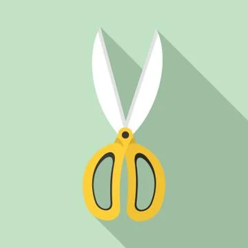 Garden scissors icon, flat style Illustrazione stock