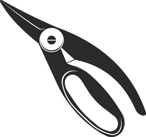 Garden scissors with a pruning handle. Agricultural tools. Illustrazione stock