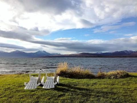 Garden by the sea Stock Photos