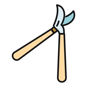 Garden secateurs creating pruning and landscaping tools icon Illustrazione stock