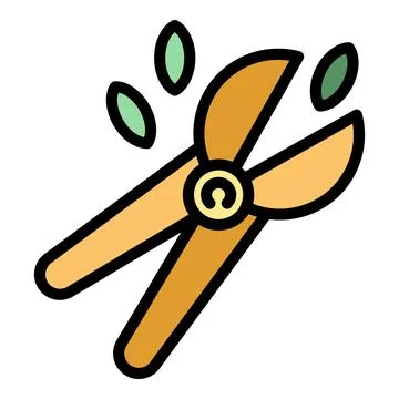 Garden secateurs icon vector flat Stock Illustration