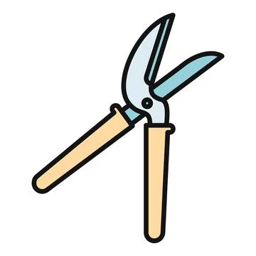 Garden secateurs tool for pruning and gardening Stock Illustration