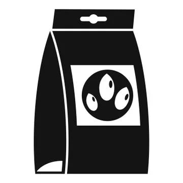 Garden seed pack icon, simple style Stock Illustration