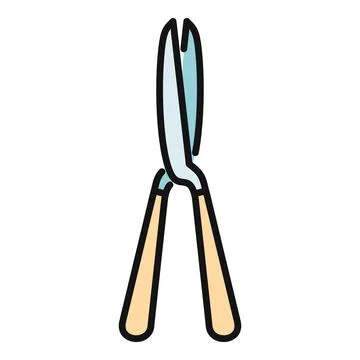 Garden shears illustration for pruning and landscaping work Stock Illustration