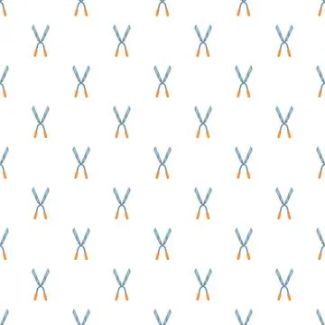 Garden shears pattern for horticulture and maintenance tools Stock Illustration