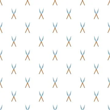 Garden shears tool seamless pattern background Illustrazione stock