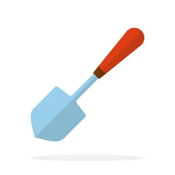 Garden shovel vector flat isolated Stock Illustration