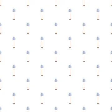 Garden shovels creating a seamless digging and planting pattern Stock Illustration