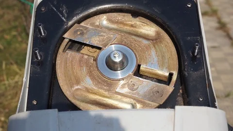 Garden Shredder Engine is Spinning Video stock 88991094