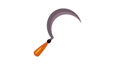 Garden sickle icon animation Stock Footage 152563435