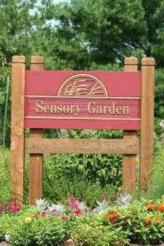 Garden sign Stock-Fotos