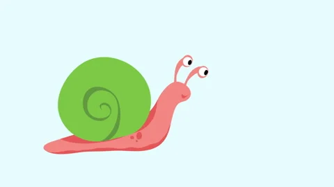 Garden Snail Crawling 2D Animation Stock Footage 283891737