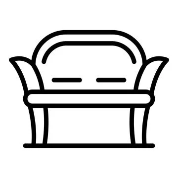 Garden sofa icon outline vector. Chair furniture Stockillustratie