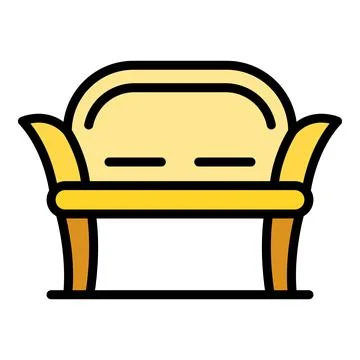 Garden sofa icon vector flat Stockillustratie
