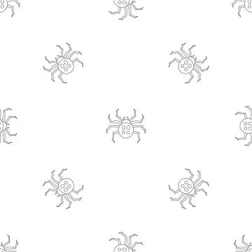 Garden spider pattern seamless Illustrazione stock