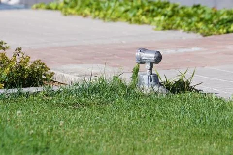 Garden spotlight Stock Photos