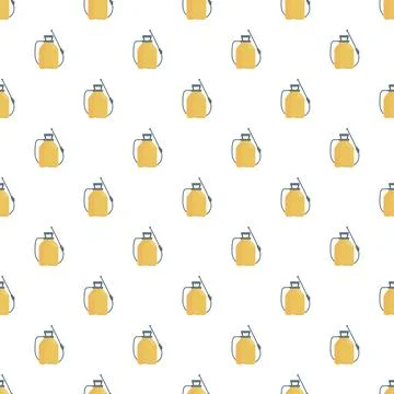 Garden sprayer tool repeating pattern on white background Stock Illustration