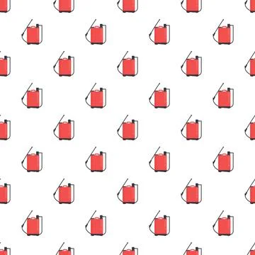 Garden sprayer tool repeating seamless pattern background Stock Illustration