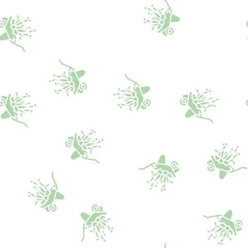 Garden spring glyph seamless pattern 스톡 일러스트