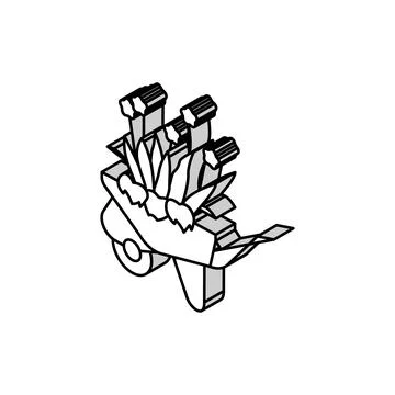 Garden spring isometric icon vector illustration Stock Illustration