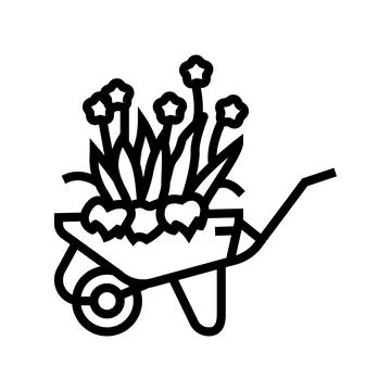 Garden spring line icon vector illustration Stock Illustration