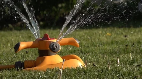 Garden Sprinkler Stock-Footage 89502974